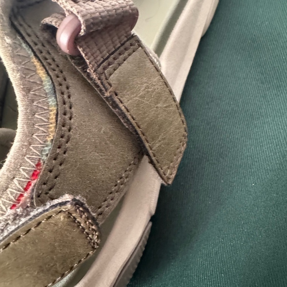 Earth Origins Strappy Sandal Womens 9 Olive Vivvy Hiking Vegan Beach Walking - Picture 12 of 16